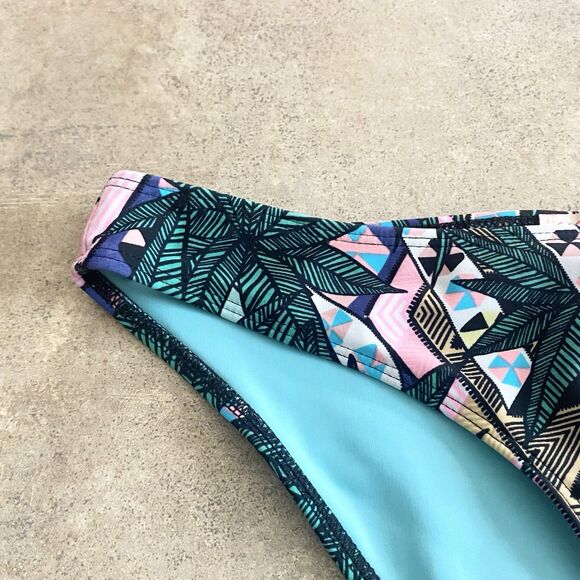 Mara Hoffman Womens Size Medium Geometric Bikini Swim Bottom Black Multicolor - Picture 2 of 7